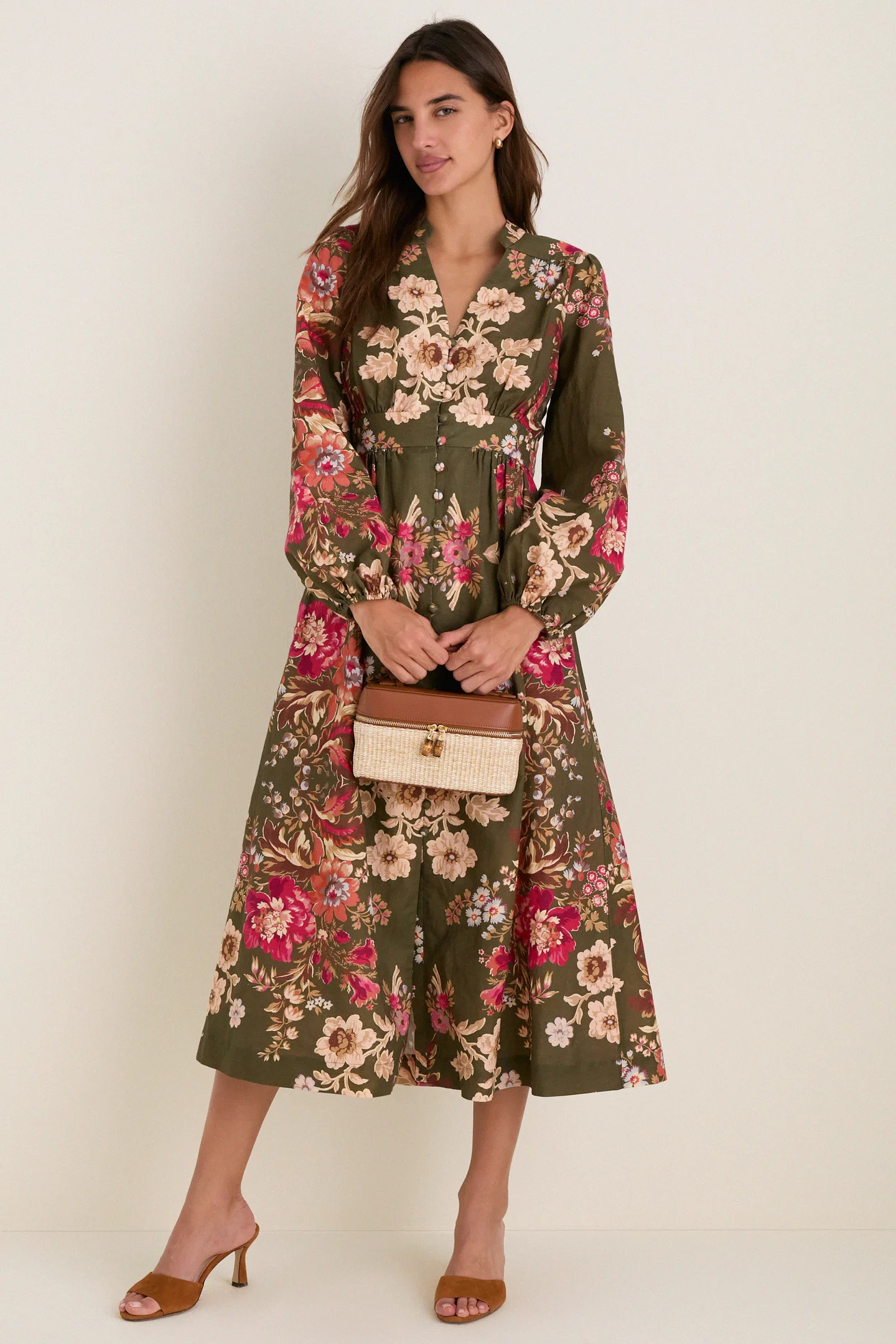 Cognac and Raffia Box Bag | Tuckernuck (US)