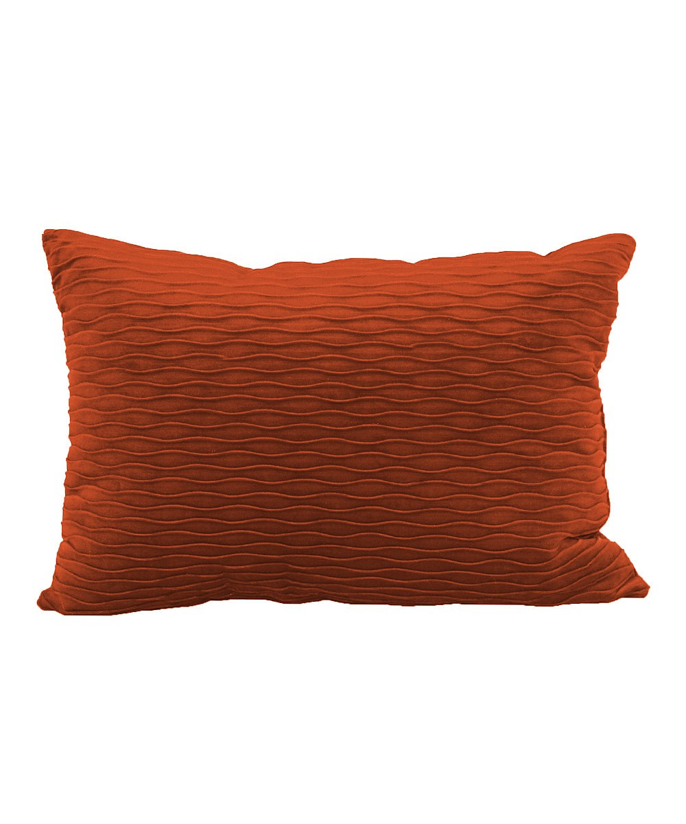 Brentwood Originals Throw Pillows Rust - Rust Ripple Plush Lumbar Pillow | Zulily