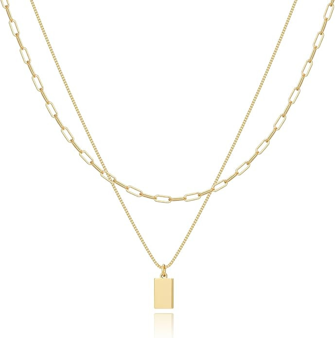 MFRYK Gold&Silver Layered Necklace Set for Women, Pendants&Chain Styles | Amazon (US)