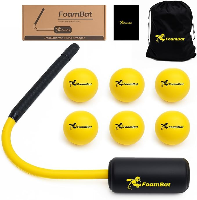 Baseball & Softball Rope Swing Trainer - Innovative High-Density Foam Bat Design for Real Swing F... | Amazon (US)