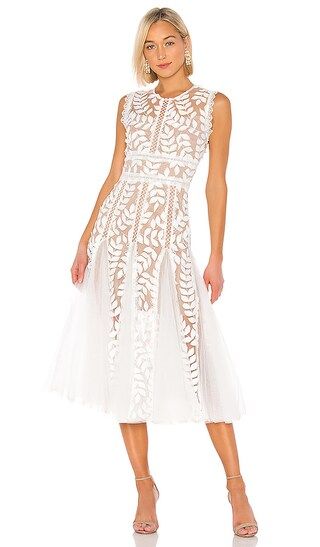 Saba Blanc Midi Dress in White | Revolve Clothing (Global)