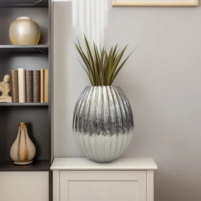 Modern Glam Aluminum Ribbed Bud Table Vase | Wayfair North America
