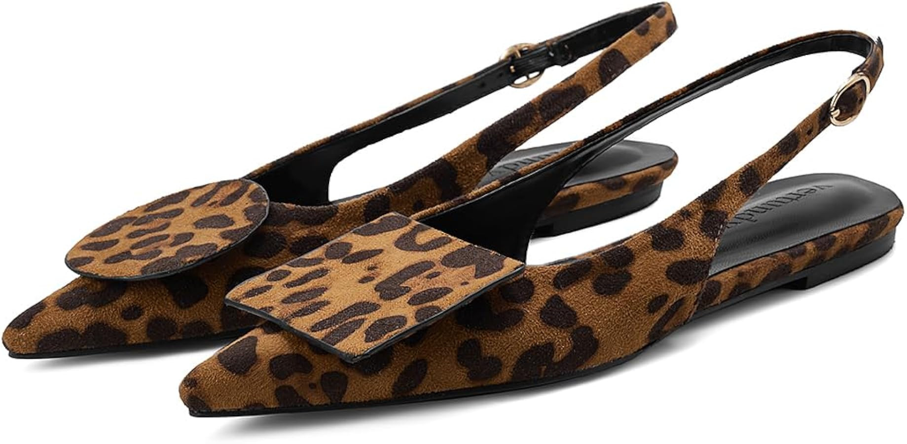 Vertundy Women's Slingback Flats Pointed Toe Flats for Women Low Heel Pumps Ankle Strap Sandals C... | Amazon (US)