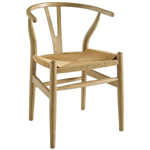 Modway C24 Wishbone Chair in Natural | Amazon (CA)