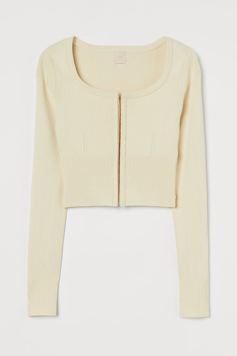 H & M - Short cardigan - Yellow | H&M (UK, MY, IN, SG, PH, TW, HK)