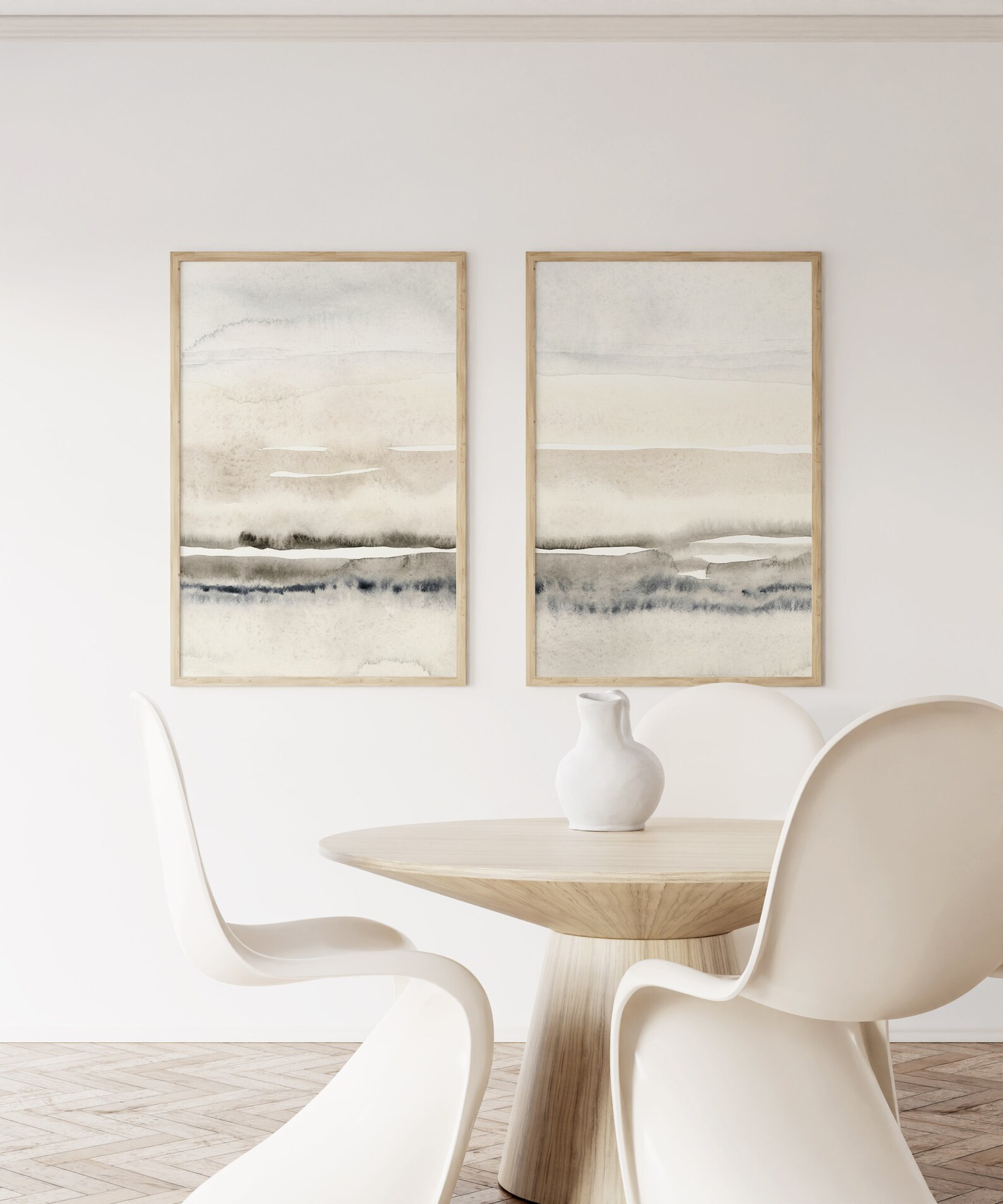 Beige And Grey Painting Set of 2, Abstract Watercolor Print, Printable Art, INSTANT DOWNLOAD, Mod... | Etsy (CAD)