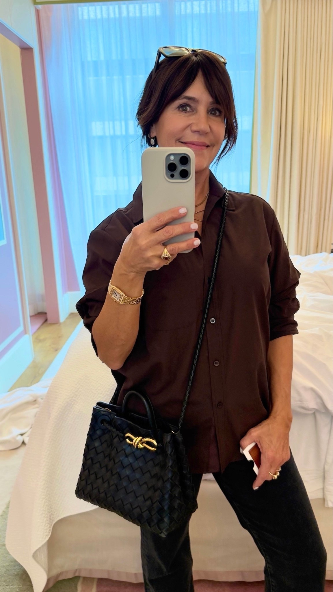 I’ve worn this top over and over since I bought it and even grabbed it in a few more colors! The ruched sleeves are so good!! Hands-down, one of my new favorite finds. 🫶🏻✨ True to size; I’m wearing xs. 

First jeans link is regular length. Second is petite.

#LTKootd #LTKdayinmylife #LTKSeasonal
