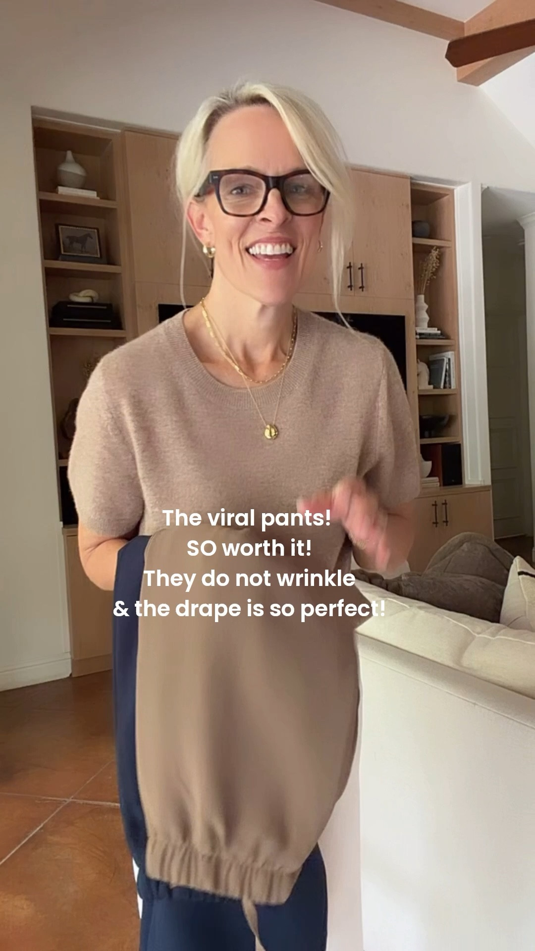 10/10 recommend these pants! 

It’s the drape of the fabric and how well they fit and the fact that they do not wrinkle!
You can fly on the plane, and head straight to an even or meeting because they are snot going to be wrinkles. They are that versatile!! 

Literally can be dressed up or down, I’ve worn with sandals and sneakers 

There’s others that are similar and a bit less $ but I 100% prefer these. And know these will hold up! The fabric is spectacular! 

Fit TTS and come in 3 length options 
I’m in regular length 

@Quince cashmere tee- I size up 2 sizes. To large 

@Aritzia 

#LTKmomlife #LTKOver40 #LTKTravel