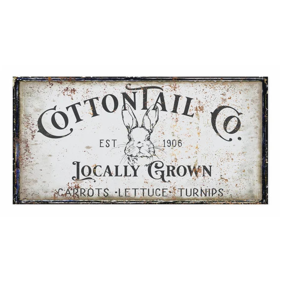 Cottontail Co Modern Farmhouse Easter Sign Vintage Easter | Etsy | Etsy (US)
