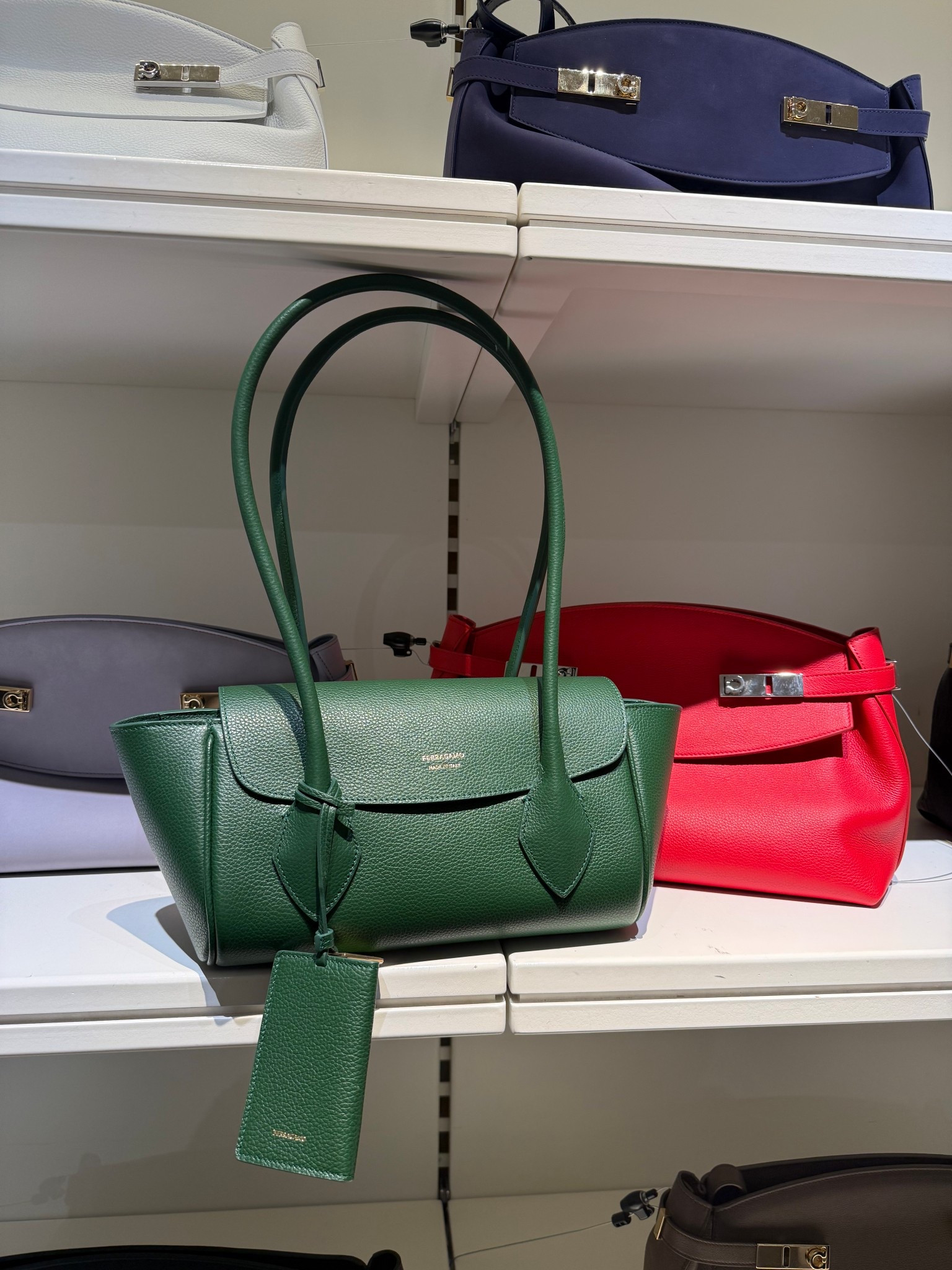 After Christmas is when you get to treat yourself 🤭😅 this shade of green is stunning . Ferragamo bag, shoulder bag , green bag 

#LTKGiftGuide #LTKHoliday