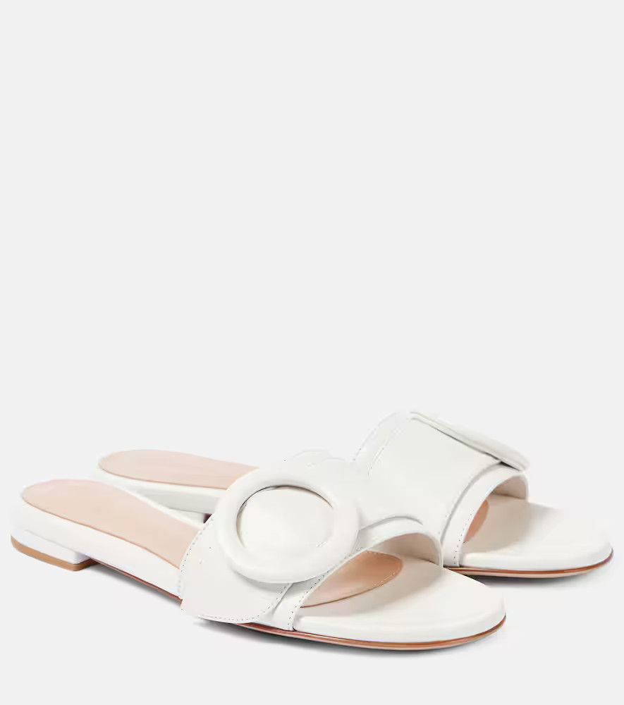 Gianvito Rossi Leather slides | Mytheresa (US/CA)