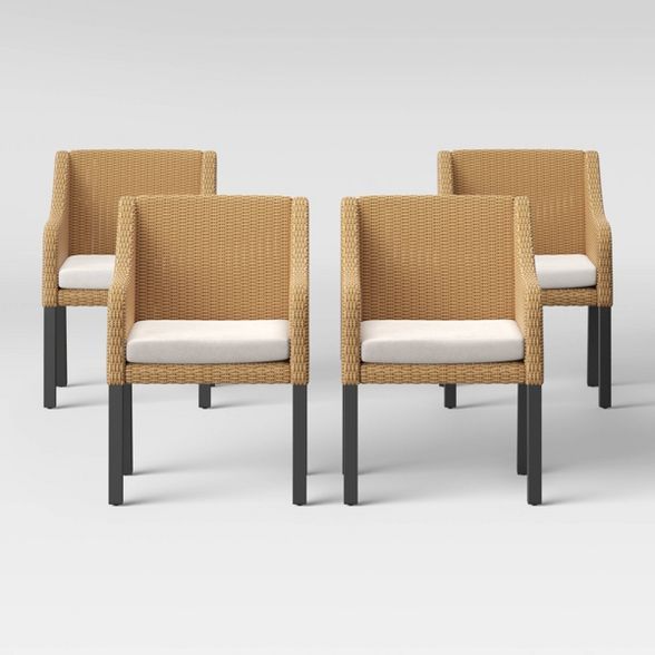 Berkshire 4pk Patio Dining Chair - Linen - Threshold™ | Target