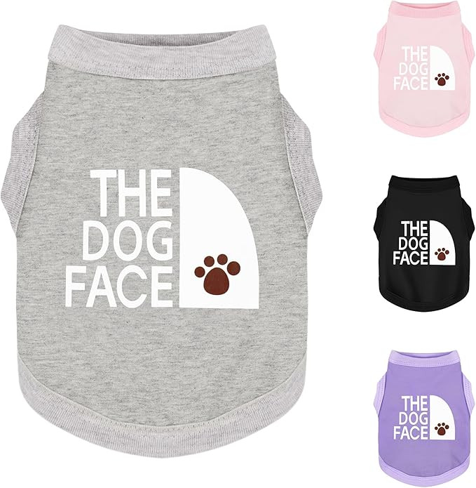 Personality Canine Attire: Soft, Lightweight Cotton Dog Clothes with 'The Dog Face' Print. Small ... | Amazon (US)