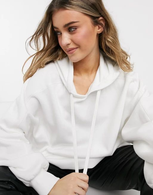 Bershka oversized hoodie in white | ASOS (Global)