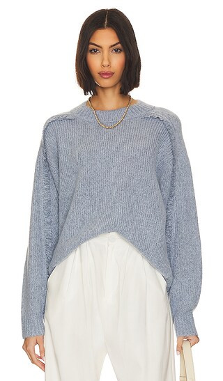 Aimee Fringe Crew in Lucia Blue | Revolve Clothing (Global)