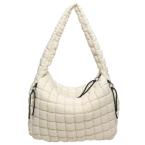 Juoxeepy Quilted Tote Bag Large Puffer Crossbody Bag Women Quilted Carryall Puffy Shoulder Bag Padding Hobo Bag | Amazon (US)