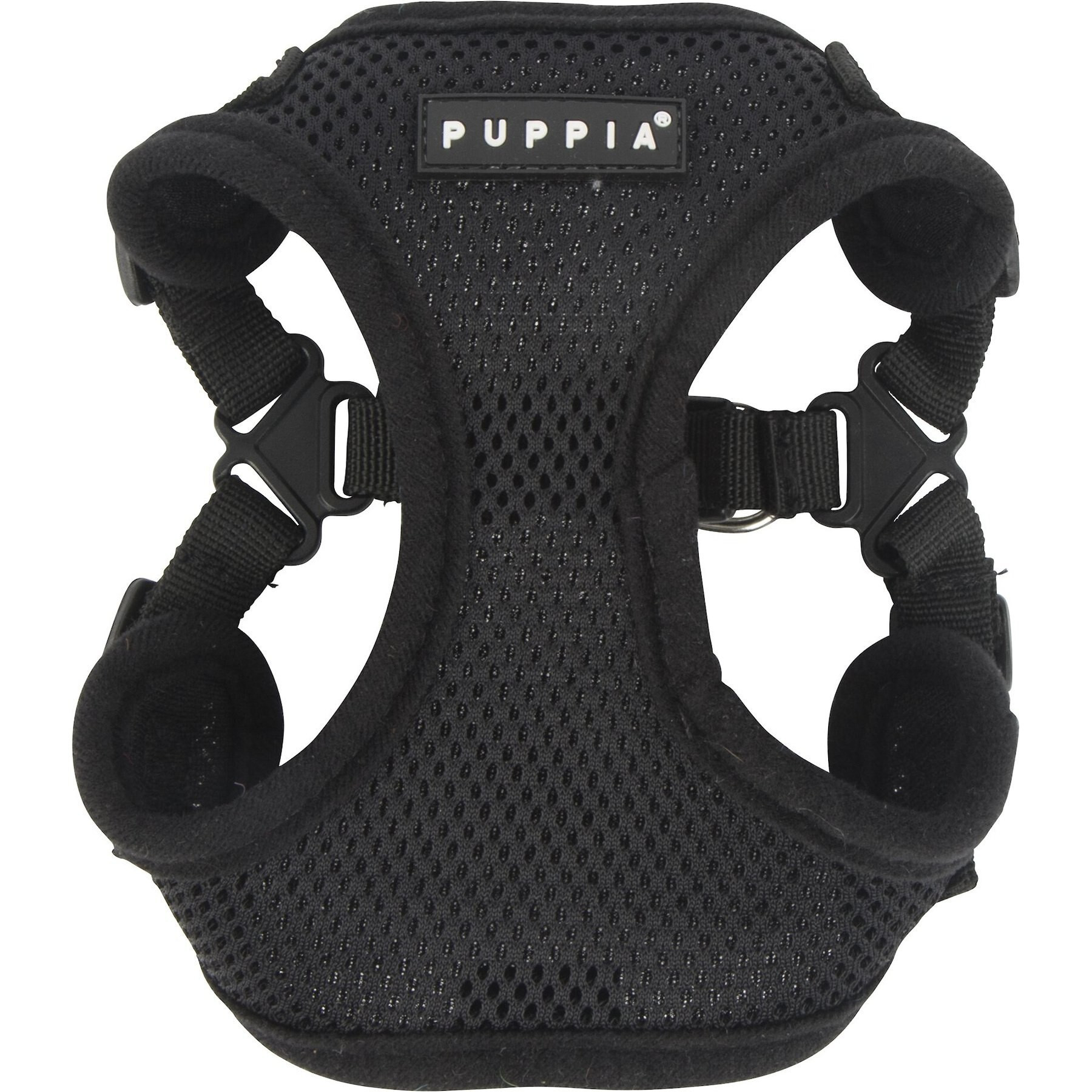 Puppia Soft C Dog Harness, Black, Large: 15.4 to 17.3-in chest | Chewy