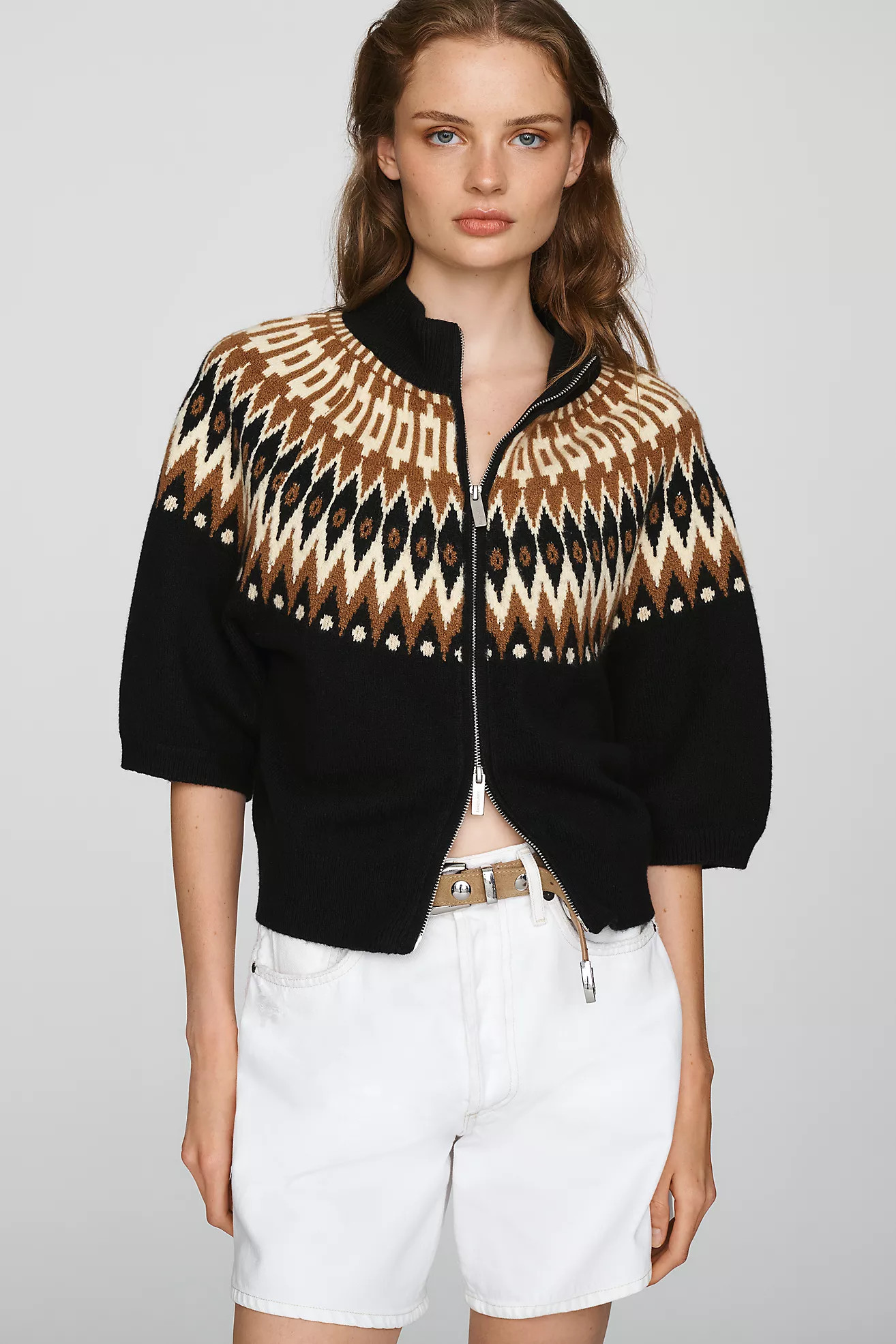 Sanctuary Fair Isle Zip-Up Sweater | Anthropologie (US)