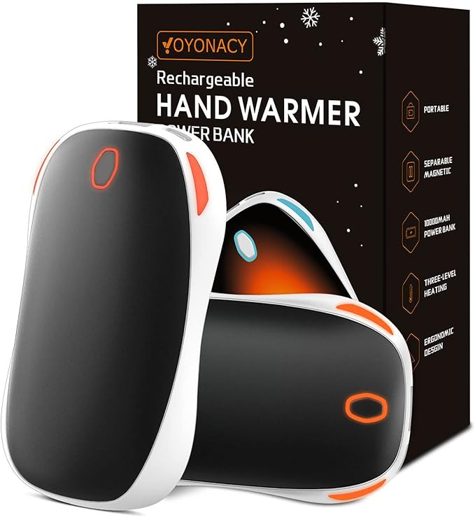 Hand Warmers Rechargeable - 10000mAh Magnetic Electric Hand Warmer, Power Bank, 3 Levels Warm Hea... | Amazon (US)