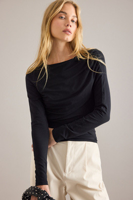 By Anthropologie Ruched Off-Shoulder Top | Anthropologie (US)