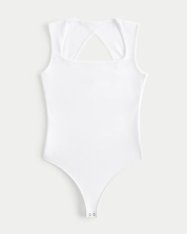 Soft Stretch Seamless Fabric Open-Back Bodysuit | Hollister (US)
