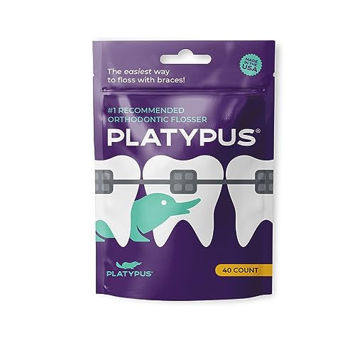 Platypus Orthodontic Flossers for Braces | Ortho Picks for Adults & Kids | Fits Under Arch Wire | Non-Damaging | Encourage Flossing Habits | Floss Teeth in Less Than Two Minutes | 40 Count (Pack of 1) | Amazon (US)