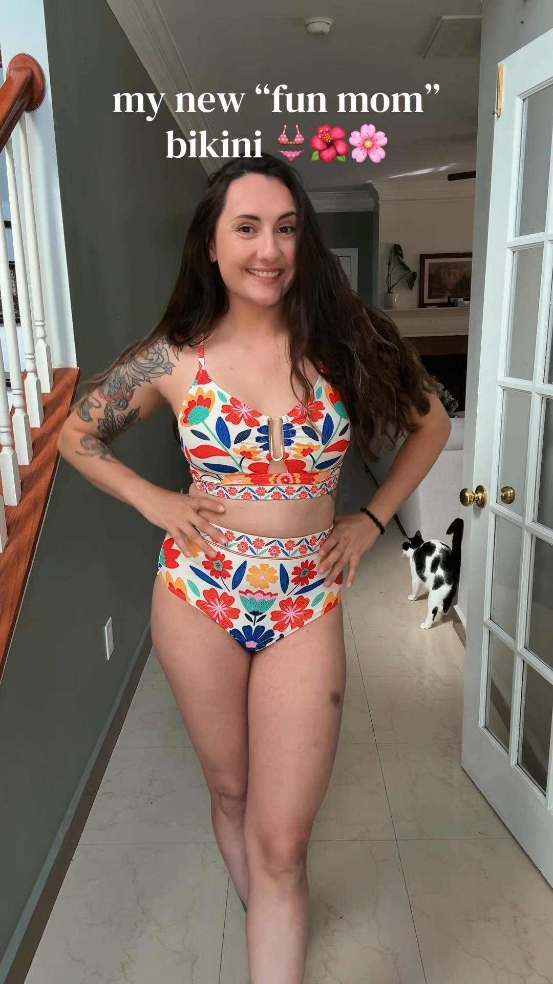 if I’m being honest… I almost didn’t buy this.
I overthought how I’d look, how I’d feel, all of it.
but I’m really trying to stop sitting out of things just because I’m not ‘perfect’ right now 🥹
so here’s me choosing fun anyway 💐@aleumdr_boutique 

 #momlife #postpartumbody #momstyle #realmomlife #mombathingsuits 