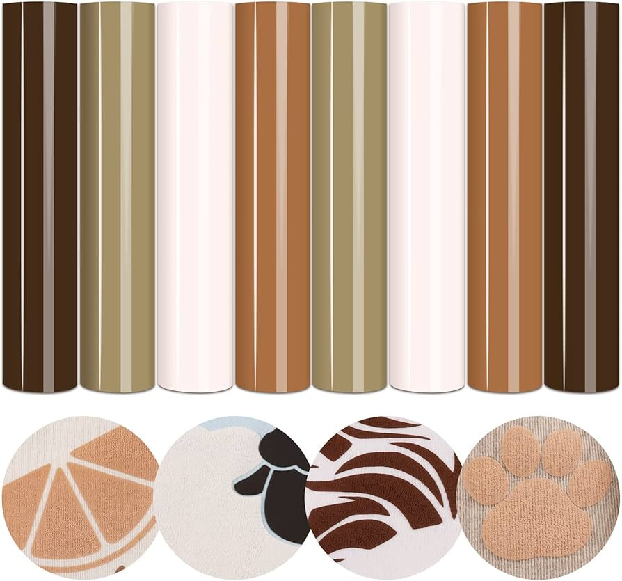 Tintnut Skin Tone Puff Vinyl Heat Transfer - 8 Sheets 12 x 10 inches 3D Puffy Heat Transfer Vinyl... | Amazon (US)