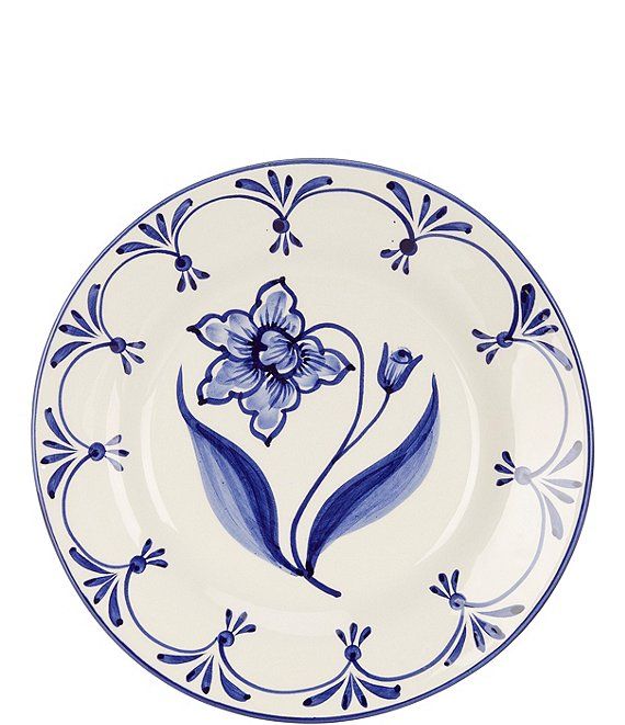 Genevieve Collection Blue Hand Painted Salad Plate | Dillard's