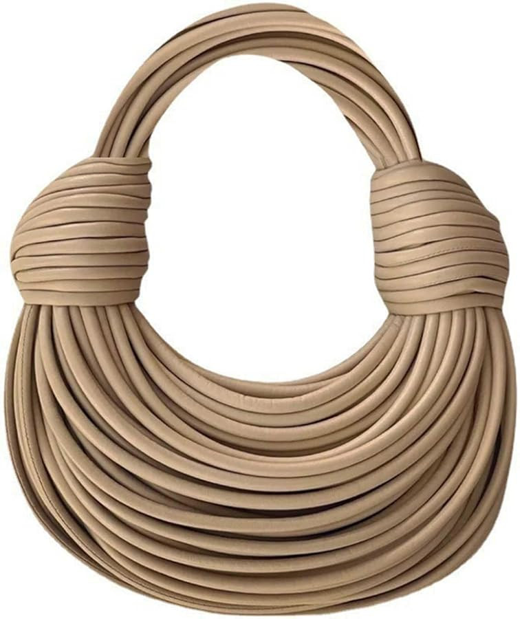 Hand-Woven Bread Women's Clutch Top Handle Satchel Shoulder Crossbody Creative Noodles Purses Und... | Amazon (US)