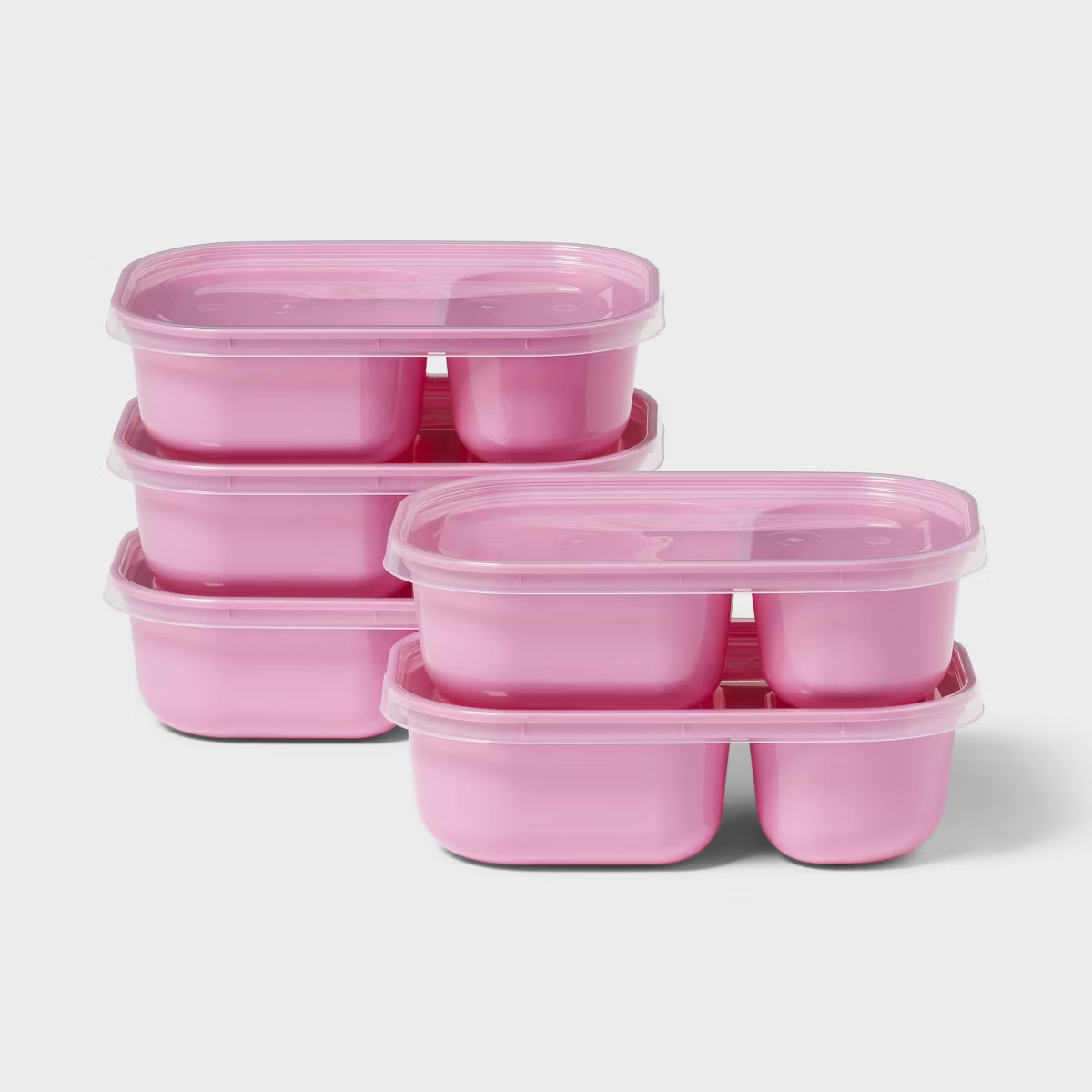 10pc (set of 5) Divided Plastic Meal Prep Food Storage Container Set - Room Essentials™ | Target