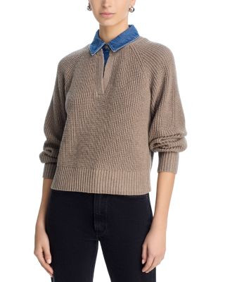 Denim Collar Sweater | Bloomingdale's (US)