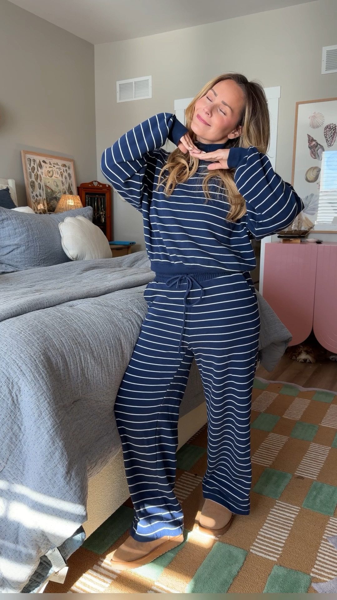 
Cozy, polished, and actually comfortable. This striped matching set from LOFT has been on repeat for lounging at home, school drop-offs, and coffee runs. Soft, stretchy, and perfectly put together without trying — you’ll reach for this all season. 🤍



striped set, cozy lounge set, matching set, everyday outfit, neutral style, LOFT