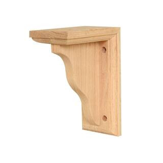 WADCR376 3 in. x 7 in. x 5 in. Oak Wood Bracket | The Home Depot