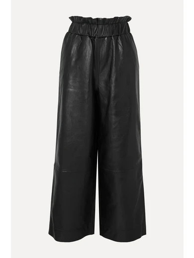 Leather wide-leg pants | NET-A-PORTER (US)