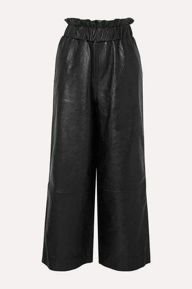 Leather wide-leg pants | NET-A-PORTER (US)