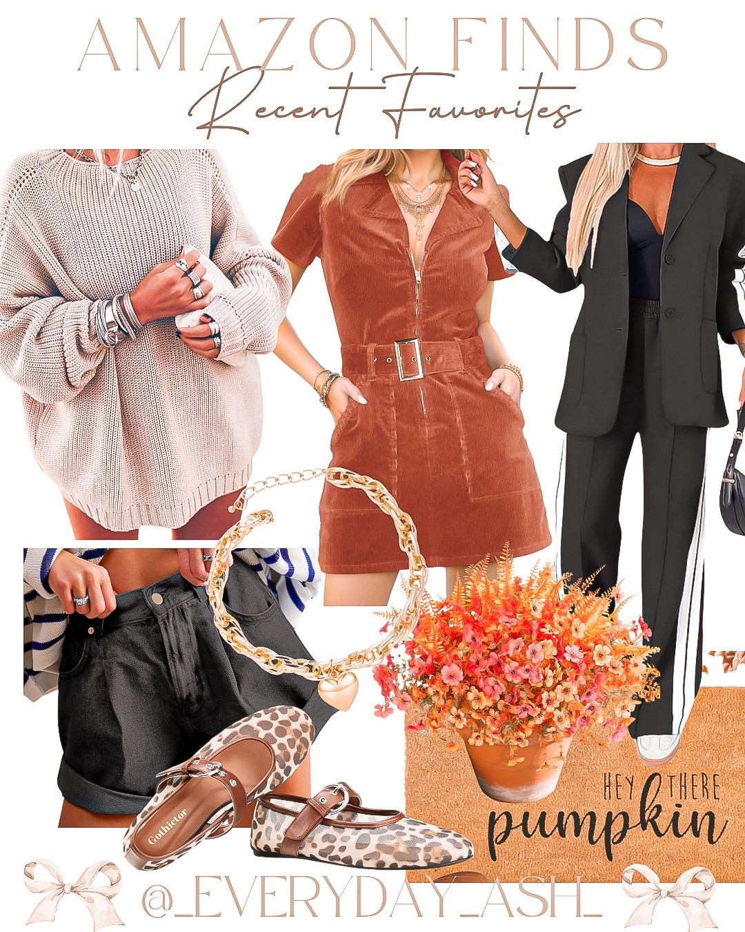 Amazon / recent favorites 🤎🍂

Sweater, shorts, fall outfit, Amazon fashion, western dress, blazer two piece set, chunky necklace, faux florals, welcome mat, ballet flats 

#LTKFindsUnder50 #LTKSeasonal #LTKStyleTip