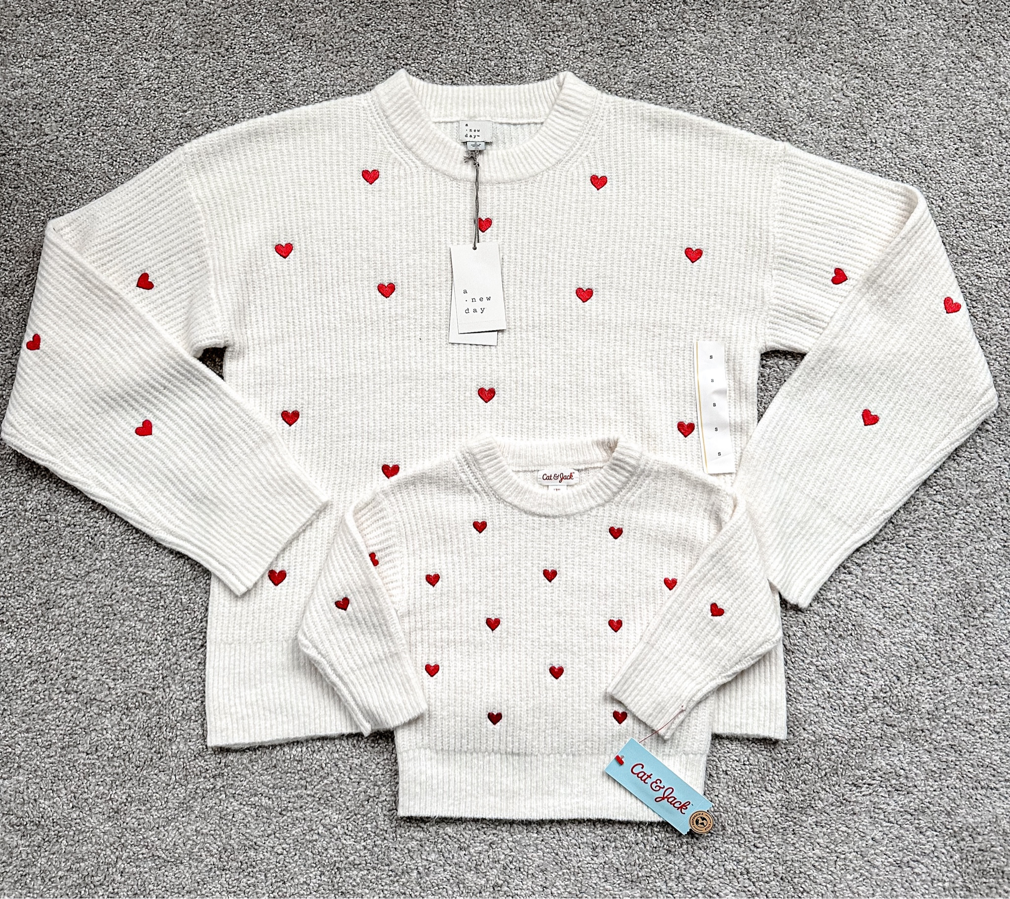 getting ready for Valentine’s Day with my girllll! 💝 super stoked that i was able to snatch these matching sweaters for my daughter and i! 

❤️ for my girl, Cat and Jack sizes have always ran a tad big, which I’m not mad at whatsoever!
❤️ woman’s sweater is TTS! 

#LTKMostLoved #LTKbaby #LTKkids