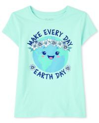 Girls Short Sleeve 'Make Every Day Earth Day' Graphic Tee | The Children's Place