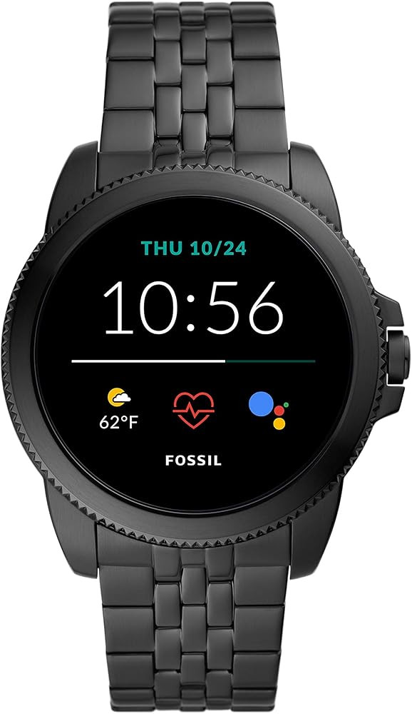 Fossil Men's Gen 5E 44mm Stainless Steel Touchscreen Smartwatch with Speaker, Heart Rate, Contactles | Amazon (US)