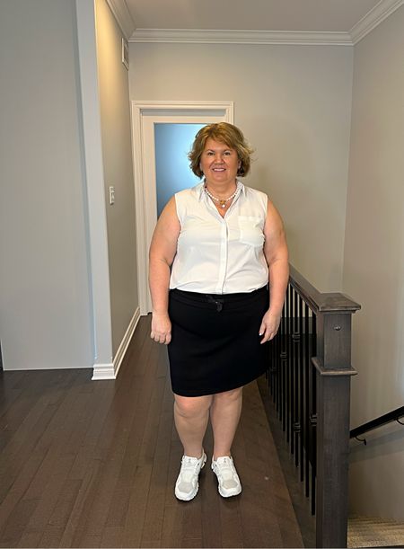 Spanx Air Essentials skort, size 1X; Athleta blouse, size 18. 

The Spanx skort fits a bit tighter than my Air Essentials tapered pants.

💎 Use code CATHY15 to save 15% off Biwako Jewelry. 
#spanx
#skort
#skirt
#summeroutfit
#plussize
#petiteover50
#ltkover50
#LTKcanada #LTKstyletip #LTKplussize

#LTKPlusSize #LTKActive #LTKOver40