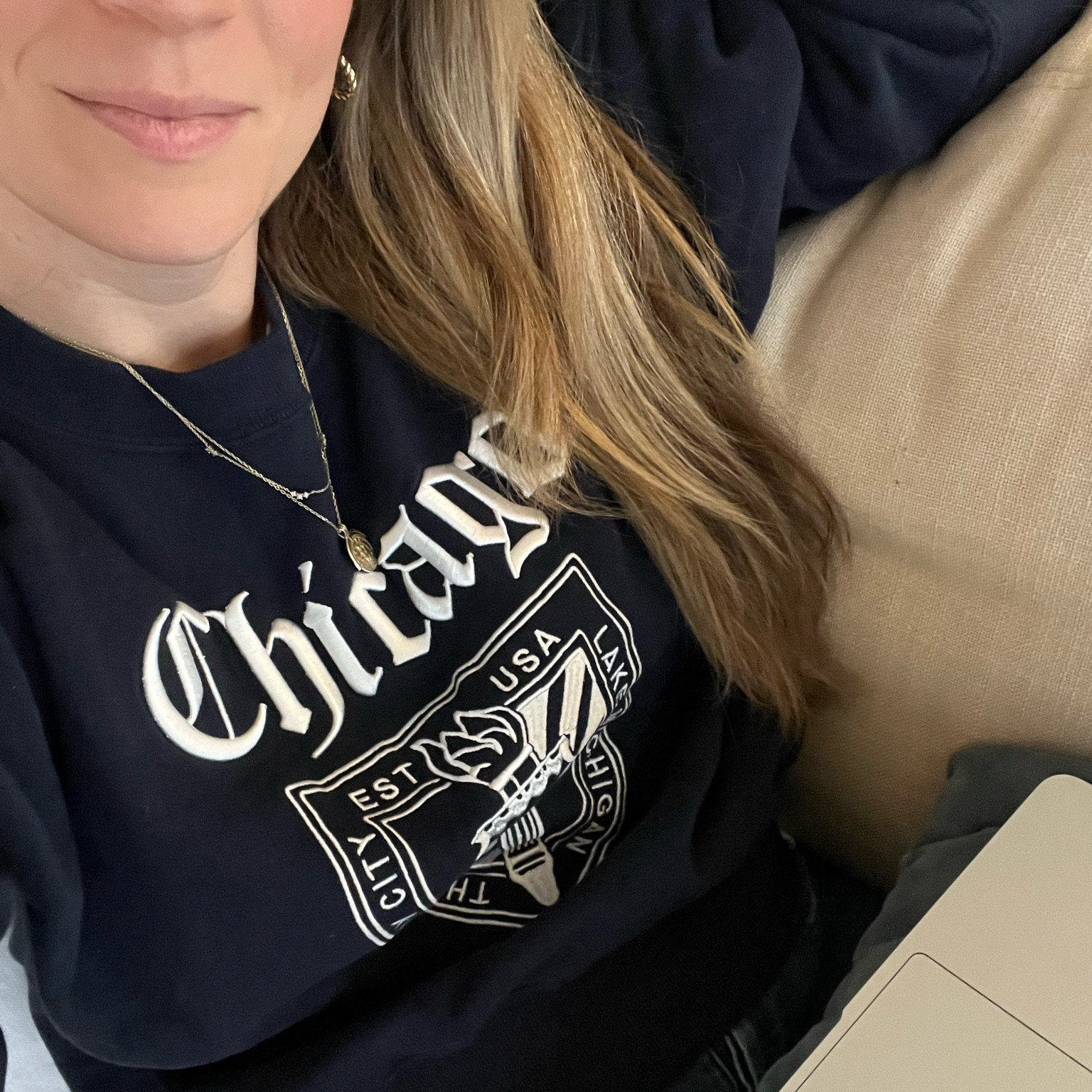 Abercrombie embroiders sweatshirt and gold jewelry linked! 

#LTKfitness