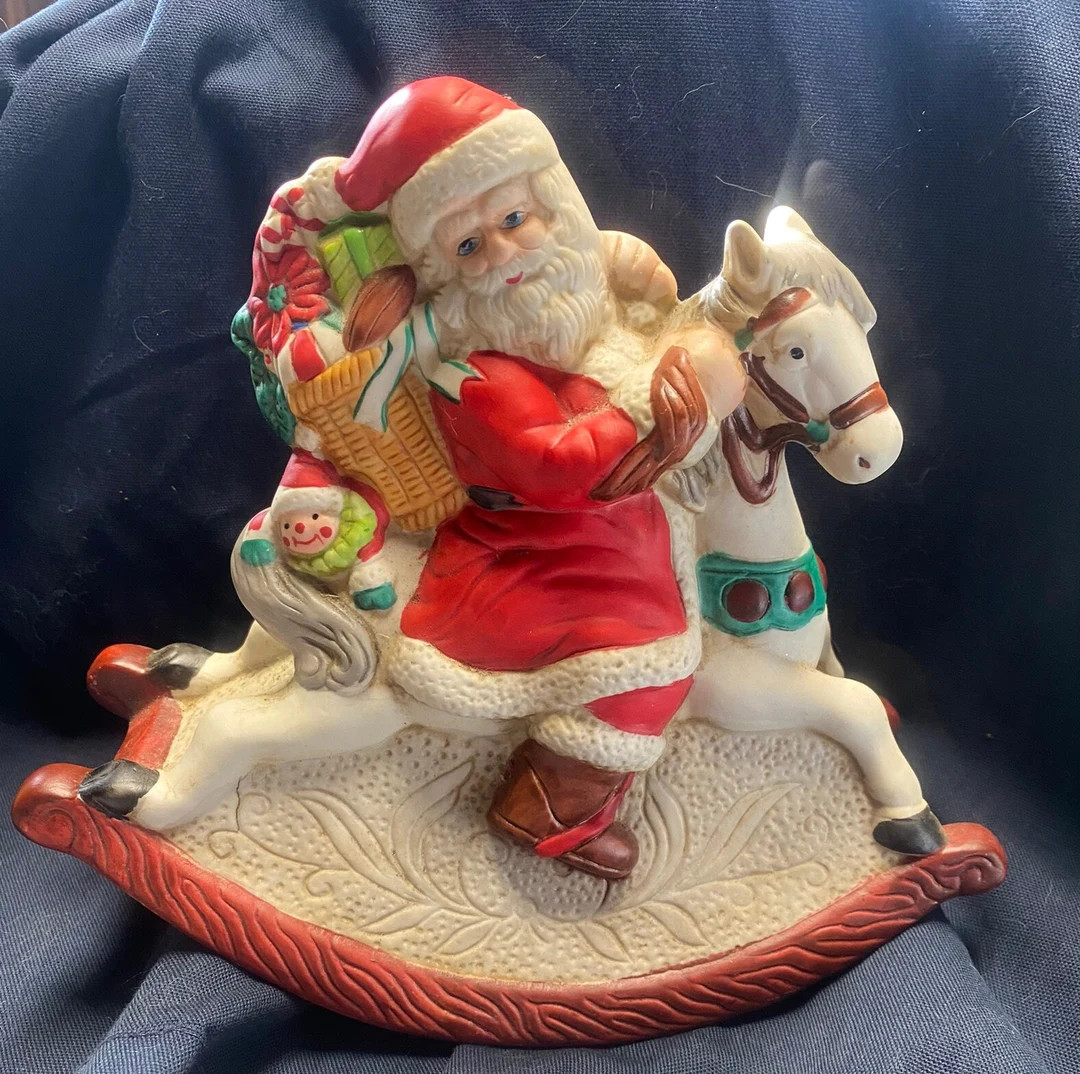 Musical Santa Rocking Horse Plays "santa Clause is Coming to Town" - Etsy | Etsy (US)