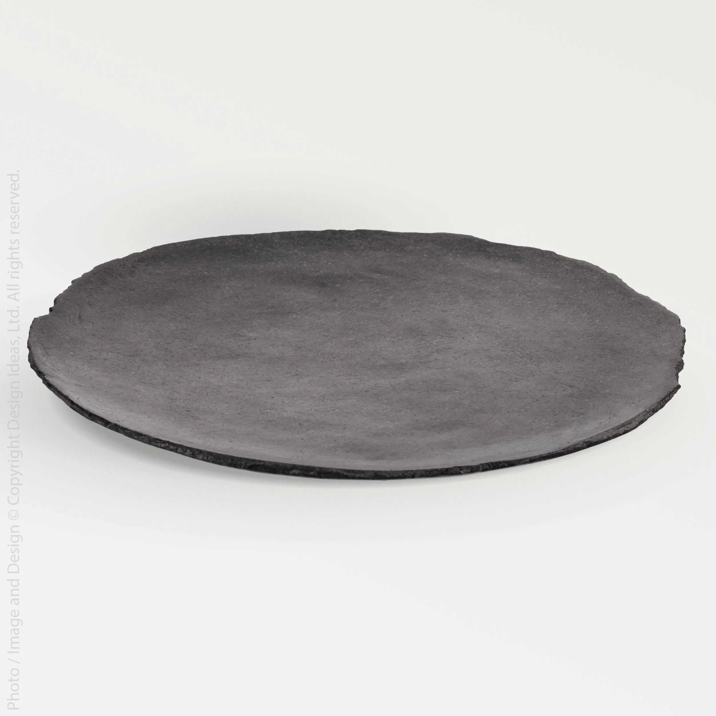 Stoneshard™ Carved Riverstone Plate (11.8 dia x 0.5 in.) | Texxture Home