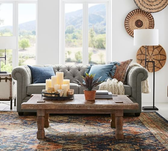 Chesterfield Upholstered Sofa | Pottery Barn (US)