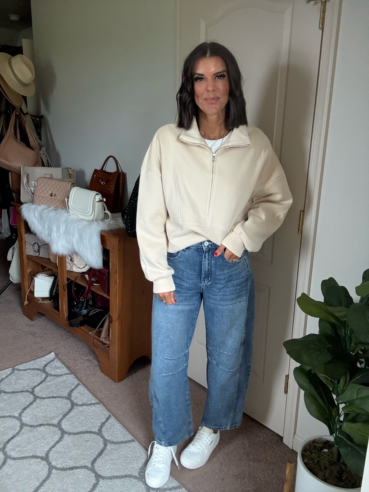 Size small in pullover and jeans

#LTKdayinmylife #LTKgrwm #LTKmomlife