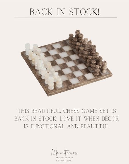 Back in stock! Chess game set marble onyx Wayfair 

#LTKparties #LTKfindsunder100 #LTKsalealert