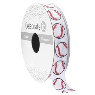 5/8" x 7yd. Baseball Ribbon by Celebrate It® Classic | Michaels® | Michaels Stores