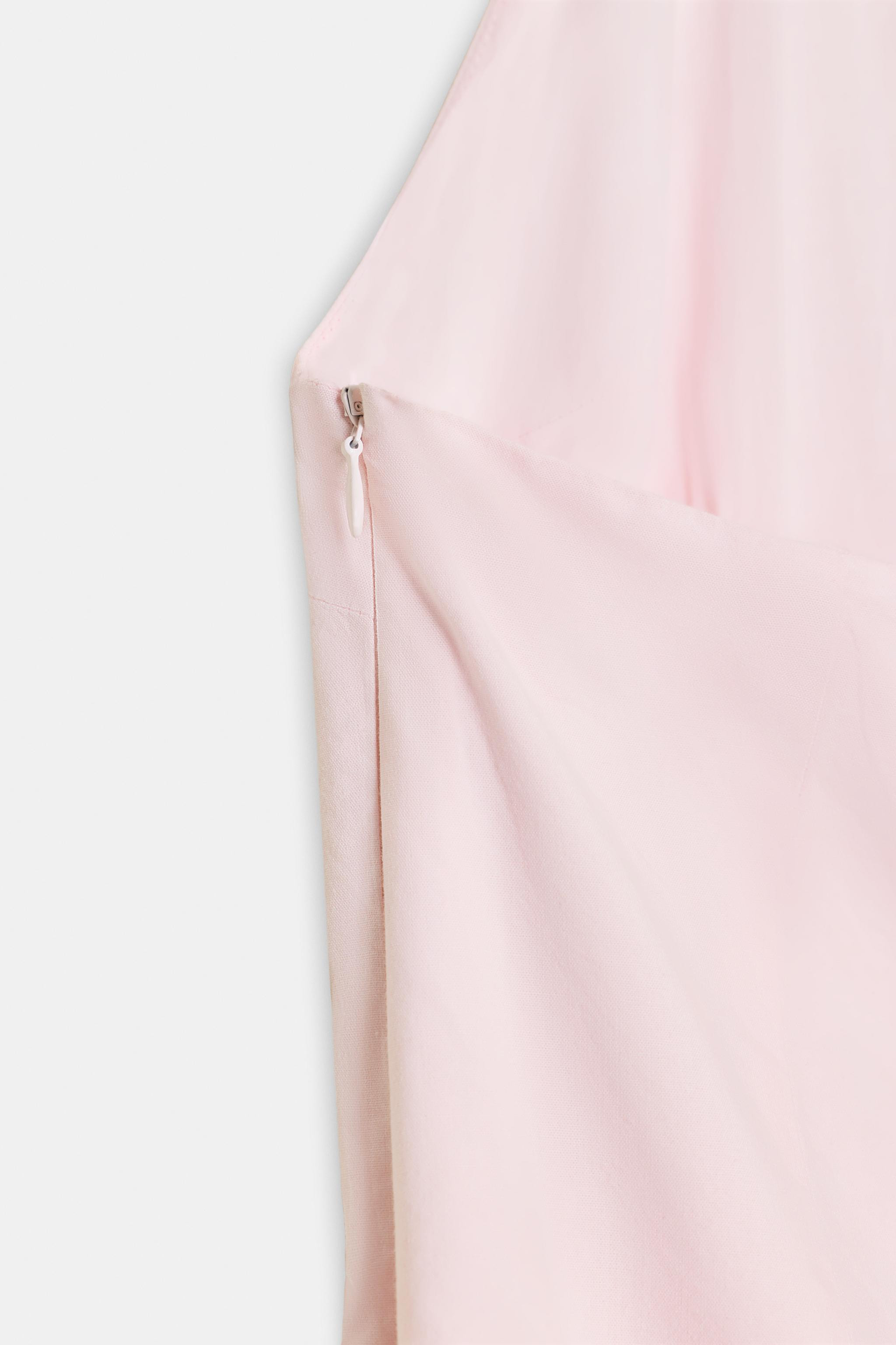 SHORT POPLIN HALTER BALLOON DRESS | Zara US