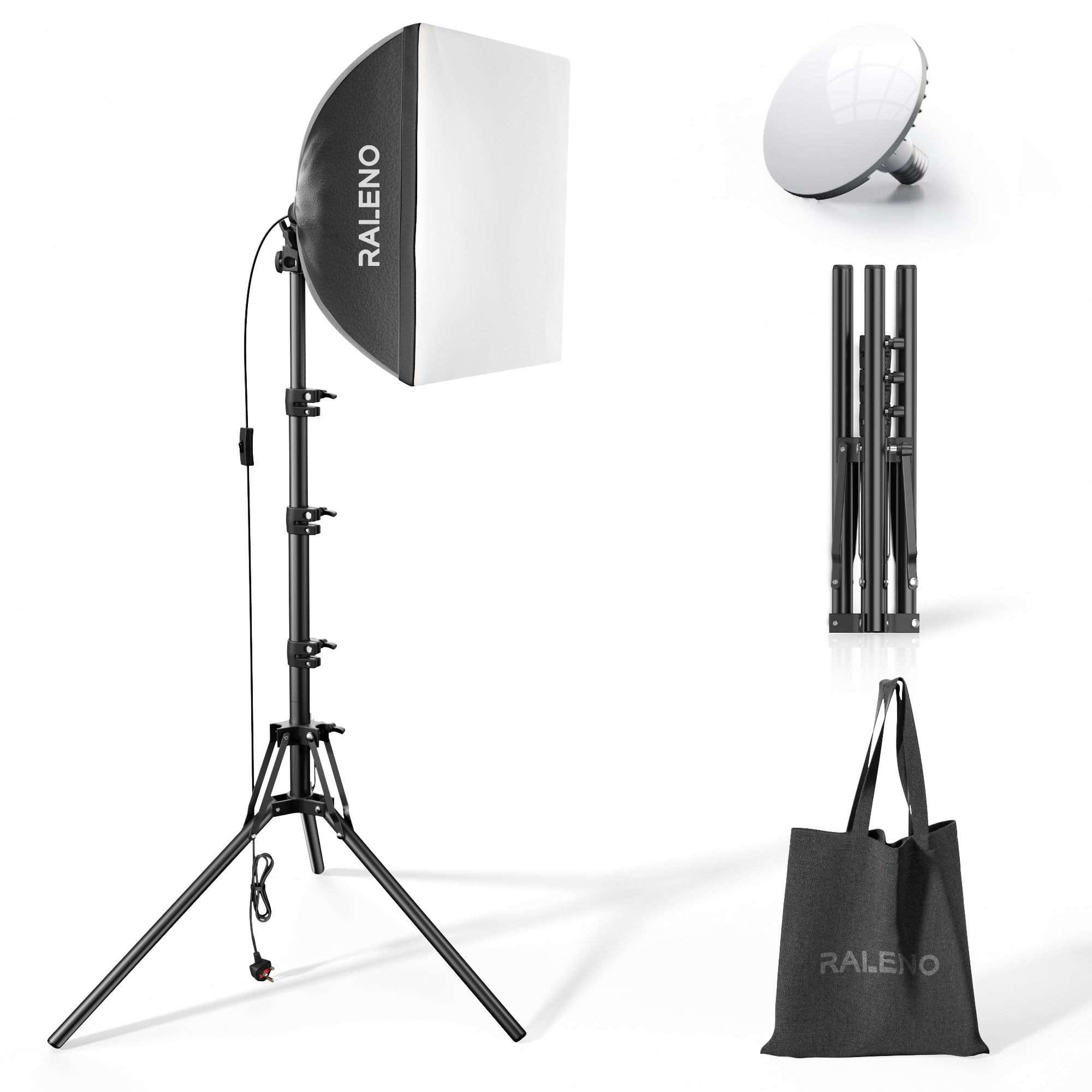 RALENO Softbox Photography Lighting Kit, 40×40cm LED Photography Studio Light with 50W 5500K CCT... | Amazon (UK)